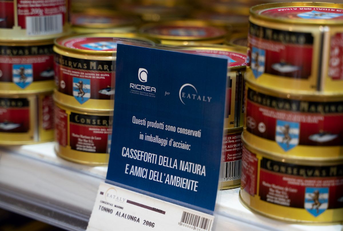 Cibo di qualità in imballaggi di acciaio: Ricrea e Eataly insieme per la sostenibilità