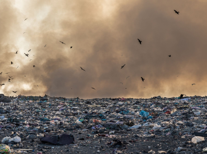 India, brucia la discarica di Delhi alta 65 metri