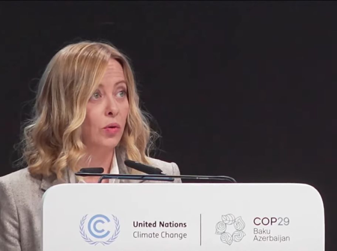 Meloni a COP29 spinge sul nucleare: “Non solo rinnovabili”. Il discorso di Baku
